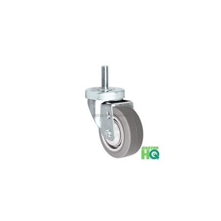 Casterhq 3" Threaded Stem Caster, Swivel Caster W/ Thermoplastic Rubber Whee 24CS314FX35X-43